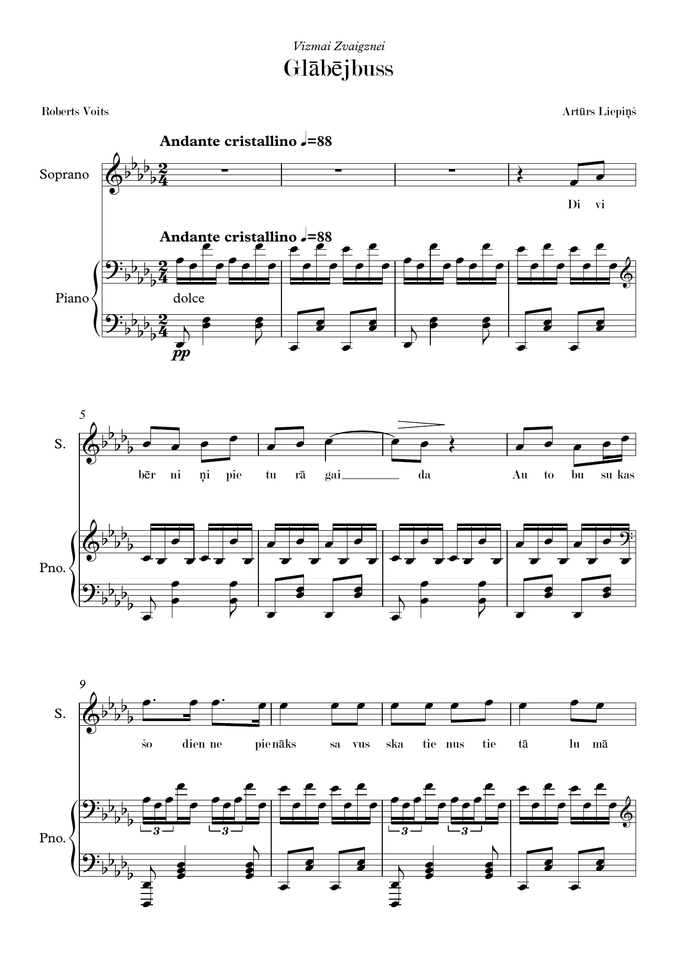 First page of the score for The Rescue Bus